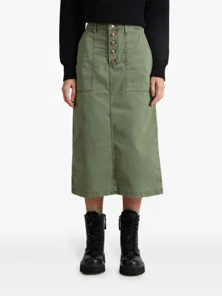 Midi sukňa Woolrich zelená