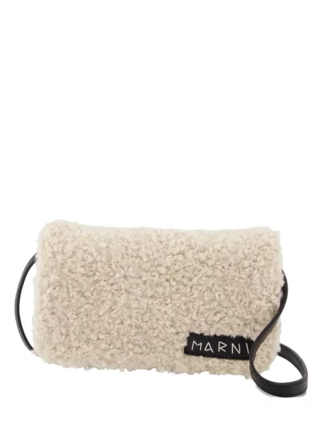 Geanta crossbody Marni alb