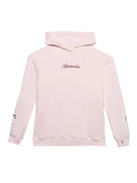 Abercrombie & Fitch Mikina S Kapucí světle růžová