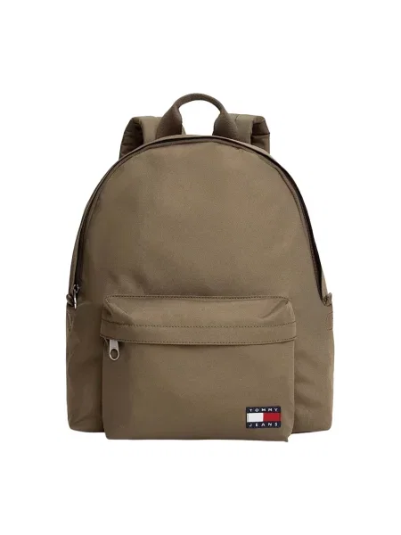 Tommy Jeans plecak zielony duży gładki brązowy