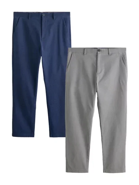 Next Chino kalhoty námořnická modř šedá