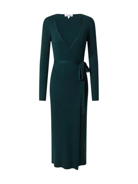 EDITED Rochie tricotat Mailien închis verde