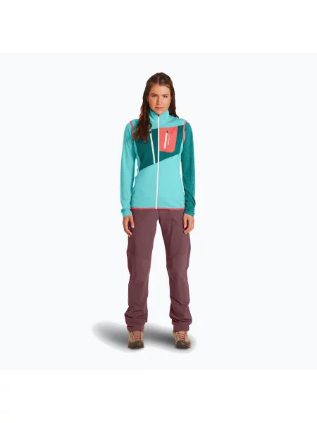 Дамска жилетка ORTOVOX Fleece Grid Vest Ice Waterfall синьо