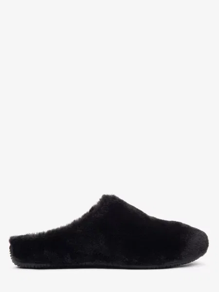 Капці Estro штучне хутро чорний