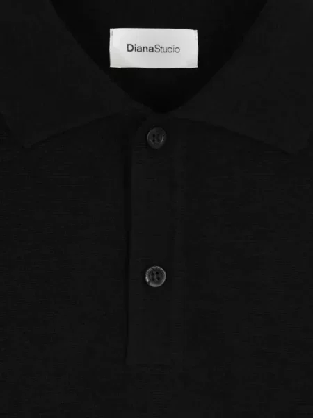 Μακρύς polo Diana Studio από μαλλί merino μαύρο