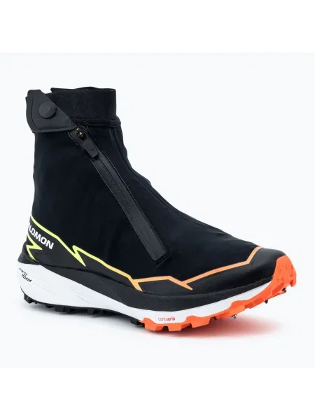 Salomon мъжки обувки за бягане Winter Cross Spike black/fiery coral/safety yellow черно
