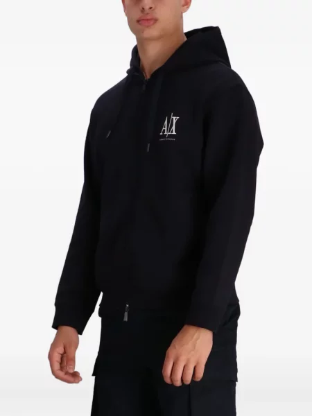 Hanorac cu glugă Armani Exchange negru