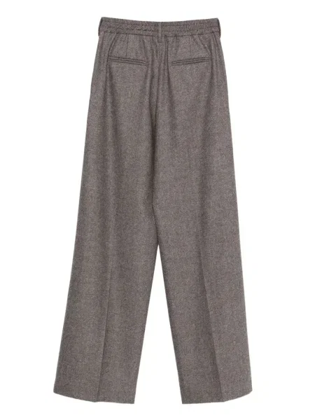 Pantaloni Pt Torino cu model herringbone maro