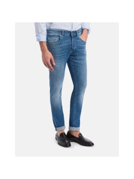 Skinny jeansy skinny Dondup niebieskie