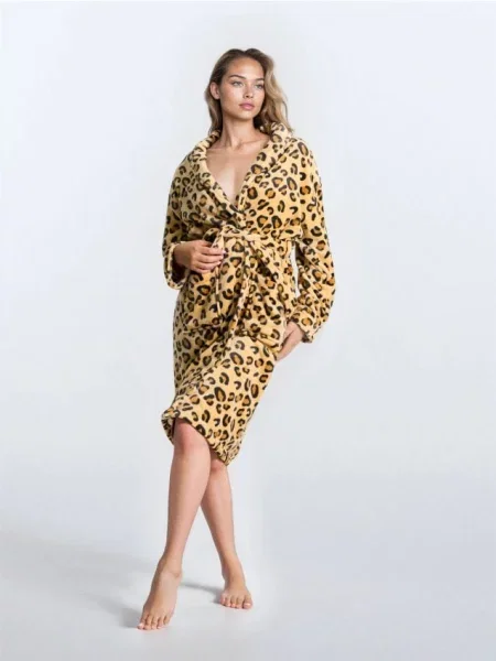 Набір: Халат рушник і рушник для волосся бежевий