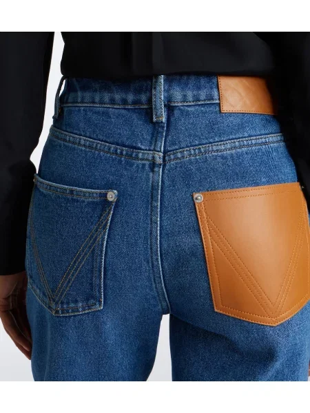 Blugi Bottega Veneta din piele albastru