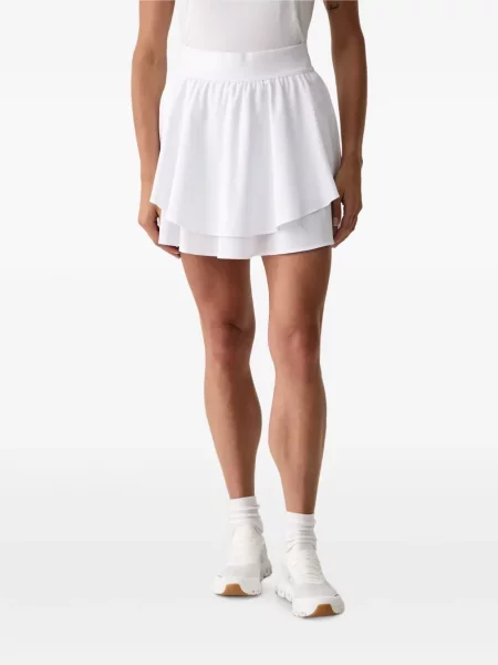 Pantaloni scurți de sport Skechers cu volane alb