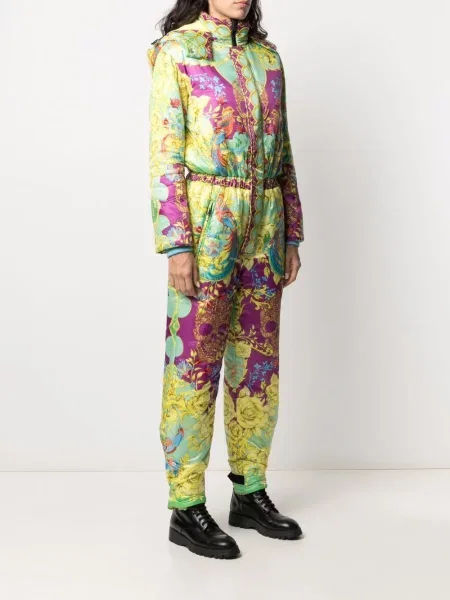 Jeździć na nartach kombinezon Philipp Plein żółty