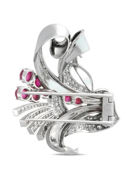 Diamant platină brosa Lb Exclusive argintiu