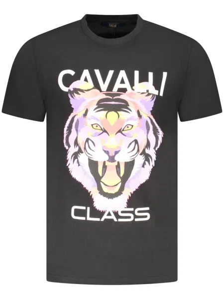 Tricou Cavalli Class cu mâneci scurte negru