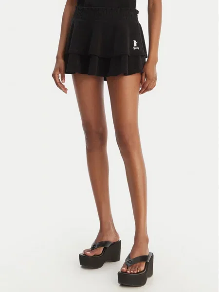 Juicy Couture Fustă mini Smocked Terry negru