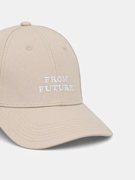 Кепка From Future с аппликацией бежевая