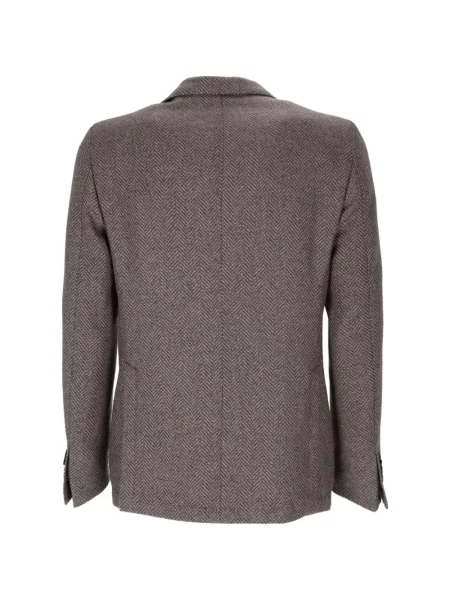 Sacou Brando cu model herringbone maro