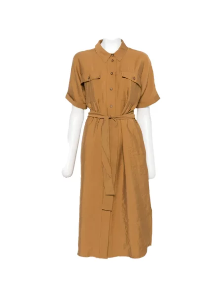 Cu centură rochie tip cămașă Maison123 maro
