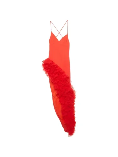 Sukienka David Koma wełniana garniturowa czerwona