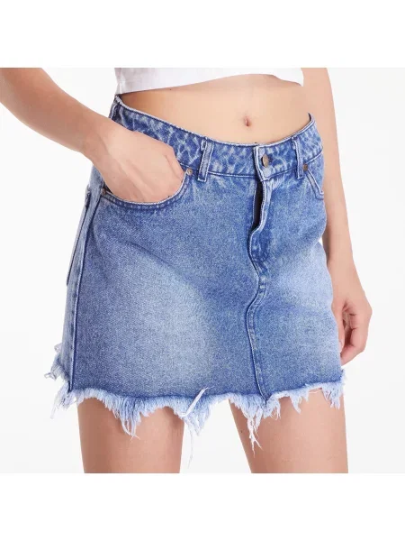 Sukně Karl Kani Og Old English Denim Skirt Vintage Indigo L bílé