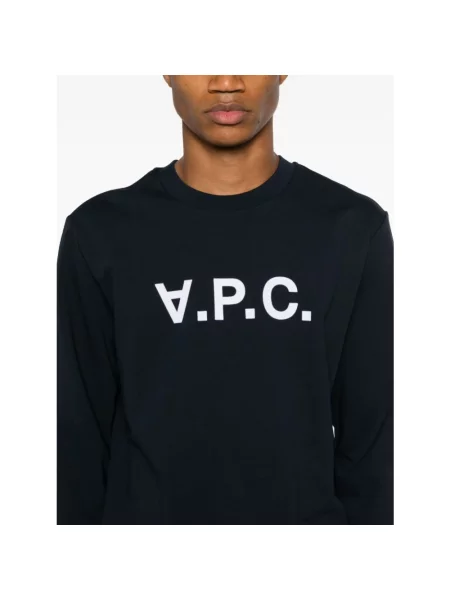 Bluza A.p.c. z dżerseju niebieska