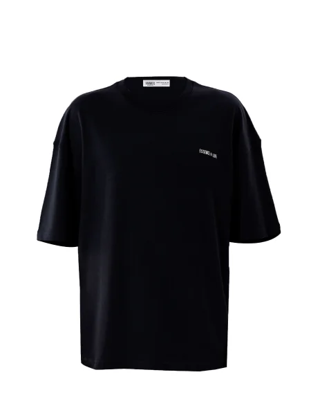 VAMOS CLO Tricou Japanese Iris negru alb