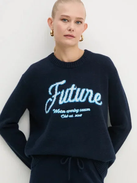 FROM FUTURE pulover de cașmir bleumarin