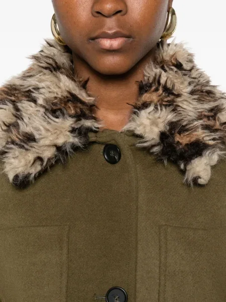 Palton de blană Msgm verde