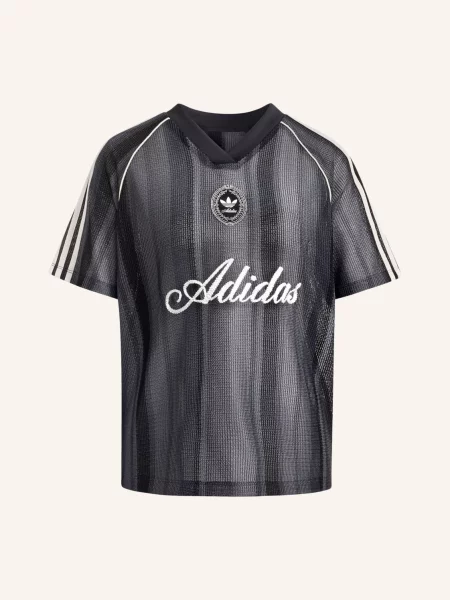 Adidas Originals Pletené Tričko Adidas Originals Summer Glow Knitted Oversized Jersey tmavě šedá černá bílá