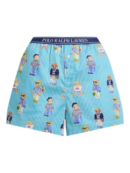 Chiloți tanga Polo Ralph Lauren cu autograf tricotate mini alb
