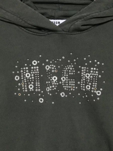 Bluza z kapturem dziecięca Msgm szara