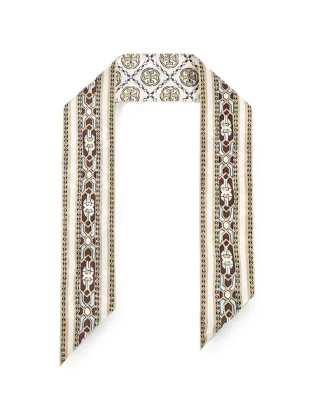 Fular Tory Burch de mătase cu imagine
