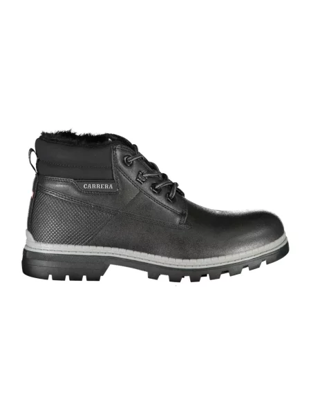 Lniane botki Carrera eleganckie czarne