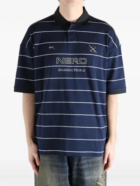 Ριγέ polo Vetements μπλε