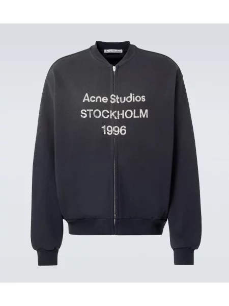 Mikina na zips Acne Studios čierna