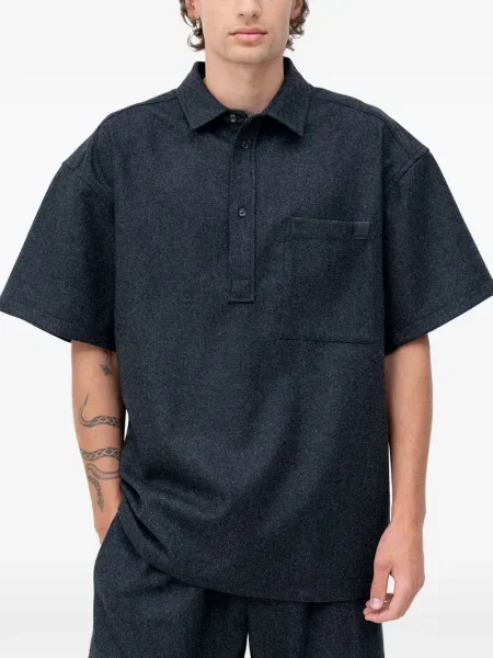 Scurt tricou polo Darkpark gri