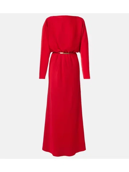 Rochie Max Mara din satin drapată roșu