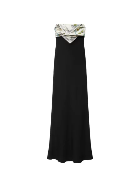 Rochie Versace de mătase fără bretele negru