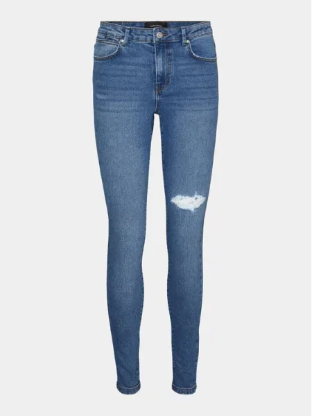 Vero Moda Blugi June Skinny Fit albastru