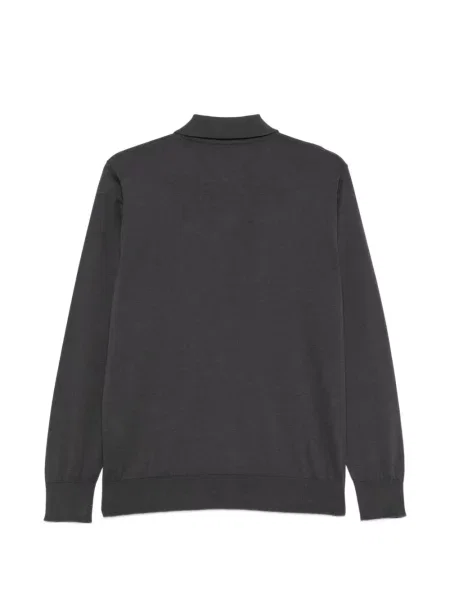 Lung tricou polo Eleventy gri