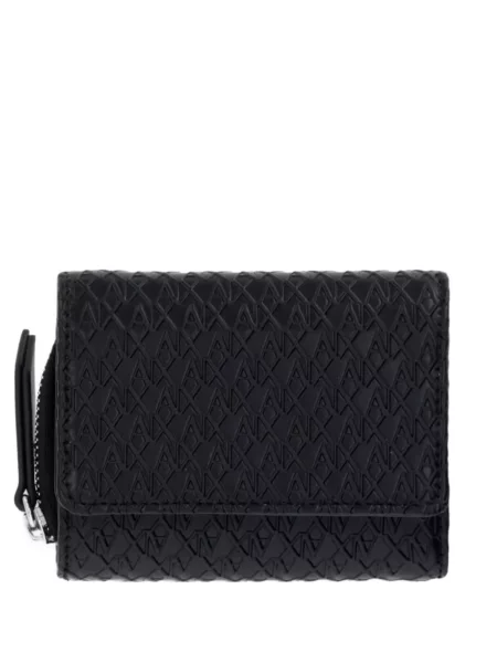 Portofel Armani Exchange cu autograf negru