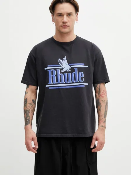 RHUDE Rossa tricou din bărbătesc negru