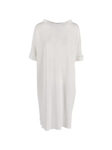 Rochie midi Cividini până la genunchi de costum alb