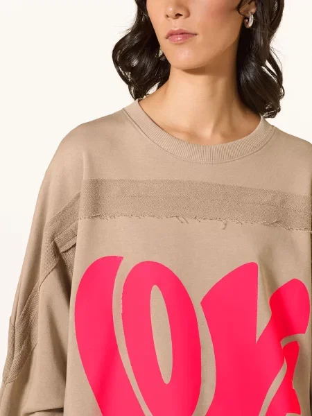 Miss Goodlife Bluza Nierozpinana Oversize beige beżowa