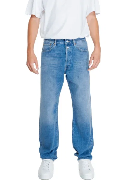 Ravne kavbojke Replay bela