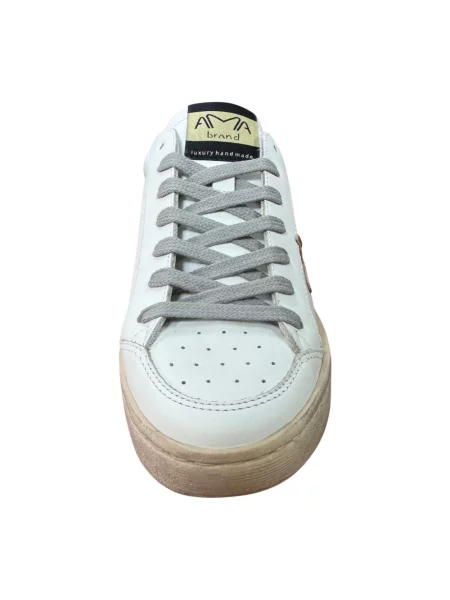 Sneakersy Ama Brand skórzane białe