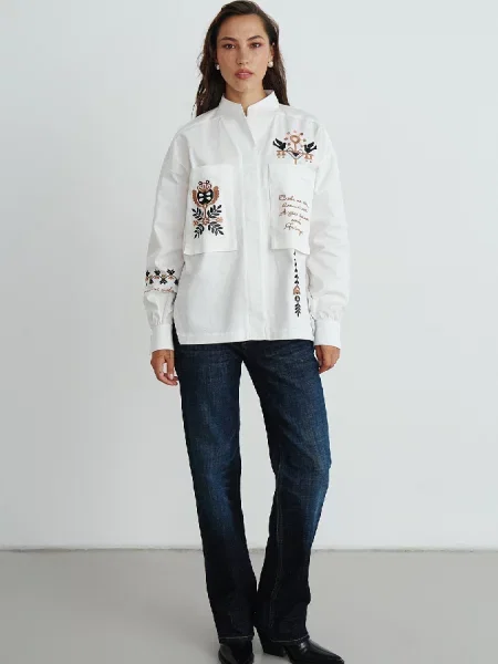Рубашка Ricamare белая