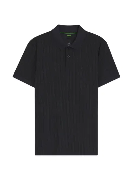 Tricou polo Boss tricotate albastru