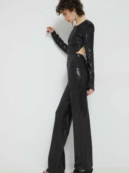 Блузка Rotate з аплікацією чорний